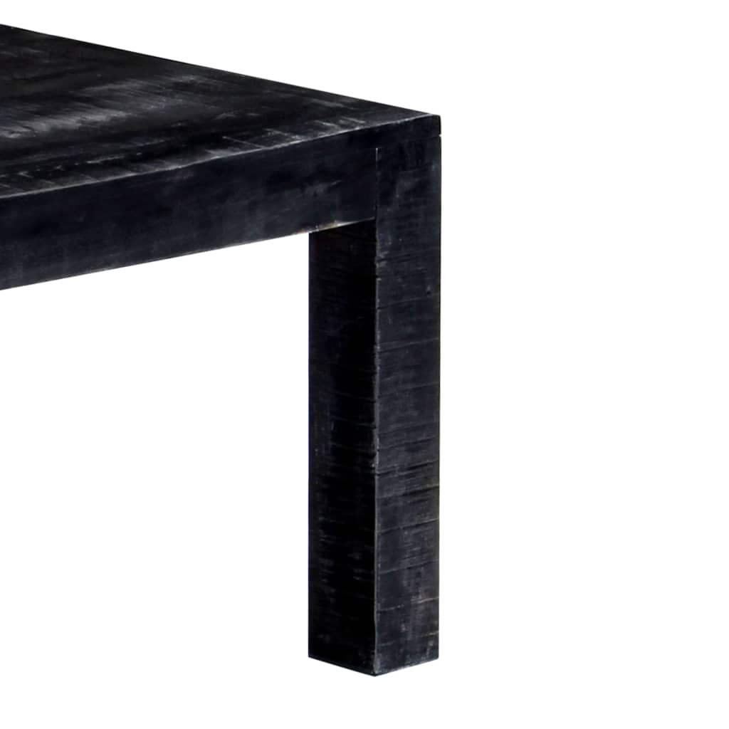 Mesa De Centro De Madera Maciza De Mango Negro 110x50x35 Cm_2