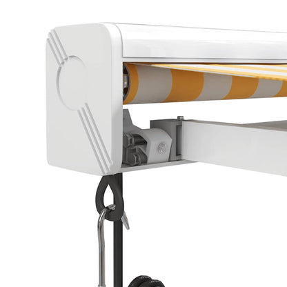 Toldo Retráctil Aluminio Y Tela Blanco Y Amarillo 3x2,5 M_5