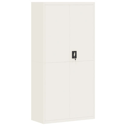 Armario Archivador De Acero Blanco 90x40x180 Cm_1