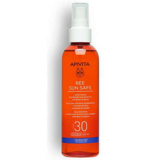 Aceite corporal bronceado perfecto SPF30 Apivita 200ml