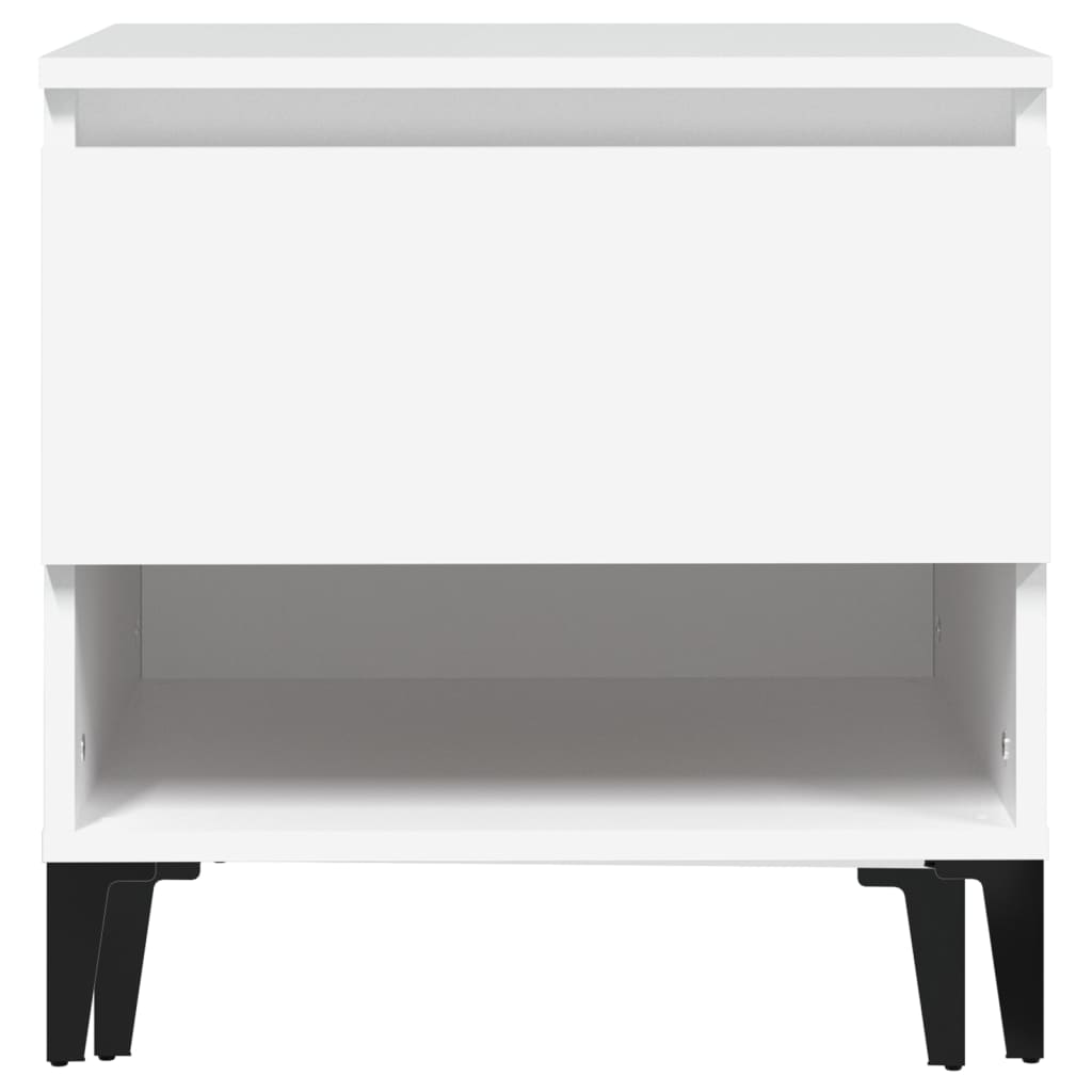 Mesa Auxiliar Madera Contrachapada Blanco 50x46x50 Cm_4