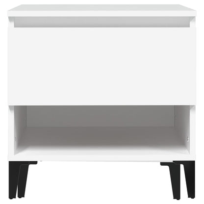 Mesa Auxiliar Madera Contrachapada Blanco 50x46x50 Cm_4