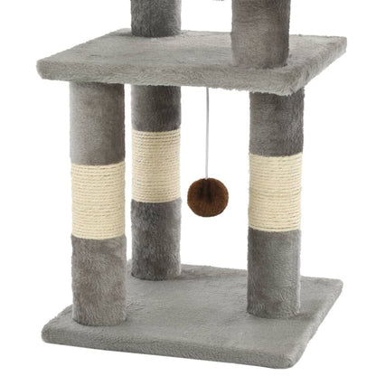 Vidaxl Rascador Para Gatos Con Postes De Sisal 65 Cm Gris_4