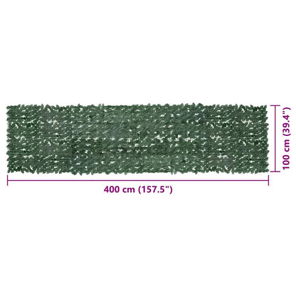 Vidaxl Toldo Para Balcón Con Hojas Verde Oscuro 400x100 Cm_2
