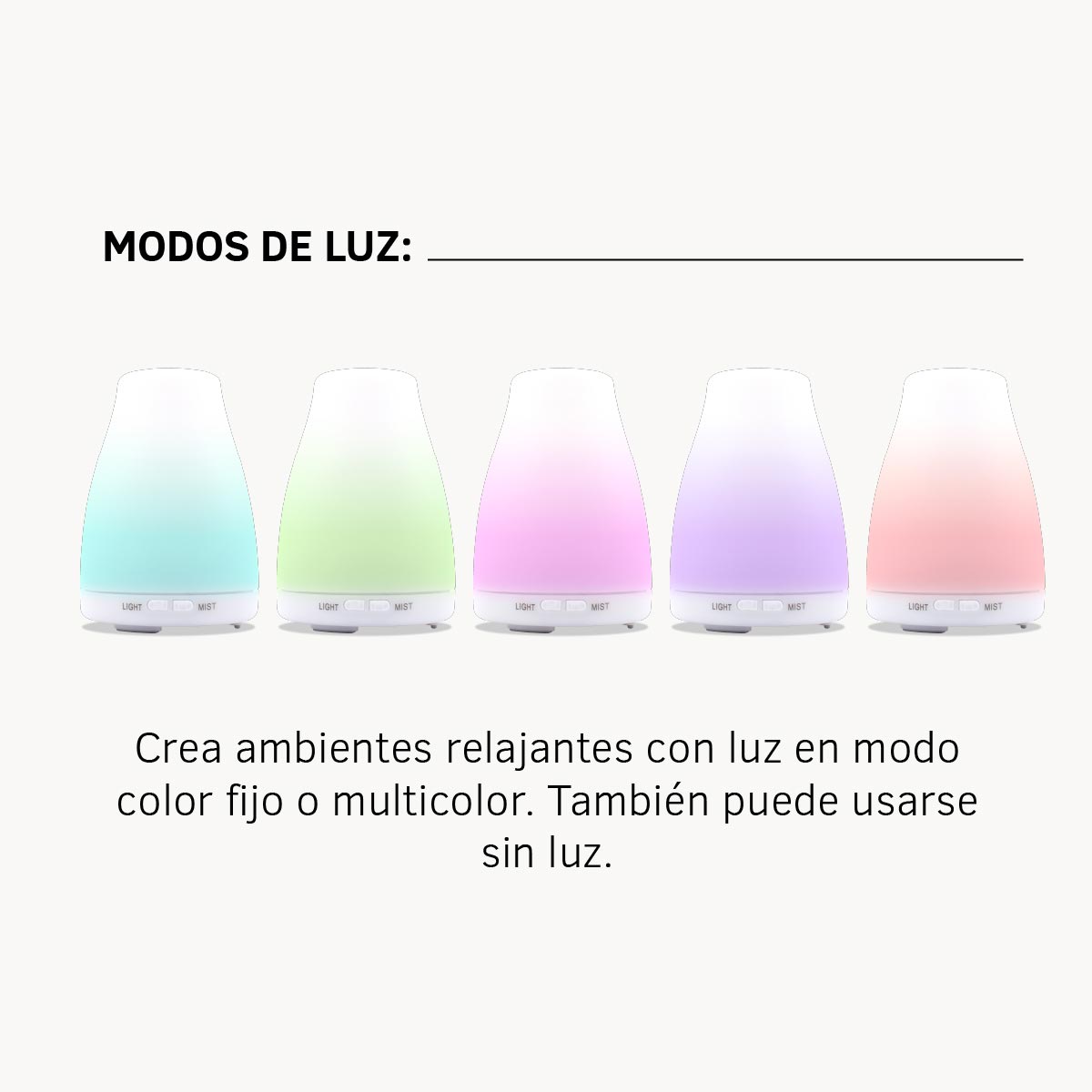 Humidificador Ultrasónico Cosmos SYS Aromas 100 ml | Brumizador Compacto con Luz LED | Esencias y Aceites Esenciales_4