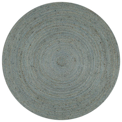 Vidaxl Alfombra De Yute Tejida A Mano Redonda Verde Oliva 120 Cm / Vetonek_3