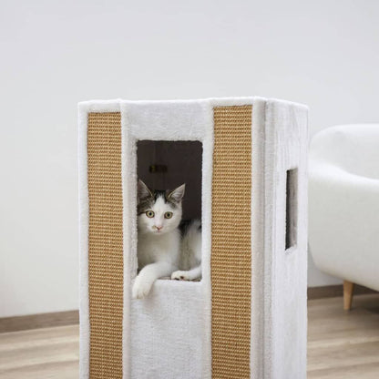 Kerbl Rascador Gatos Forma De Cubo Galina Blanco Y Marrón 40x40x78cm_1