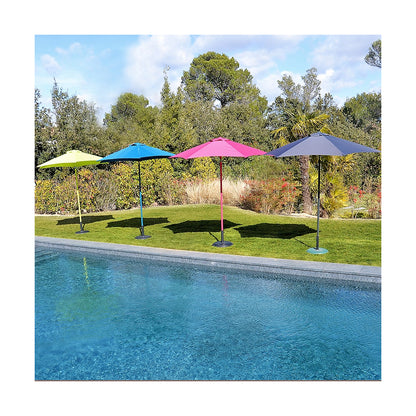 Sombrilla Redondo De Aluminio Y Poliéster De 2,4 M - Mobiliario De Jardín - Sombrilla Recto_1