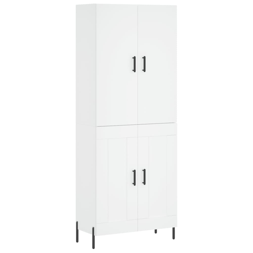 Aparador Alto Madera Contrachapada Blanco 69,5x34x180 Cm_1