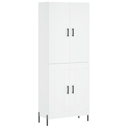 Aparador Alto Madera Contrachapada Blanco 69,5x34x180 Cm_1