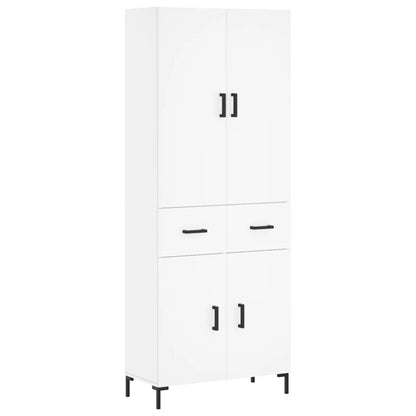 Aparador Alto Madera Contrachapada Blanco 69,5x34x180 Cm_1