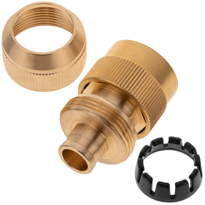 Enlace Rápido Doble De 15 Mm De Latón Zincado Para Instalación De Programador De Riego_2