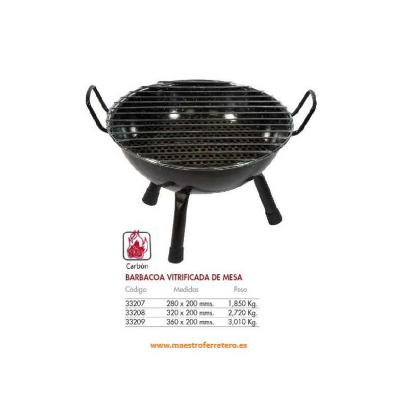 Flores Cortes - 33207 - Barbacoa Vitrificada De Mesa 280 Mm. Para Carbón_1