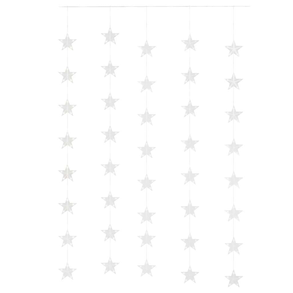 Vidaxl Cortina De Luces Estrellas 200 Leds Blanco Cálido 8 Funciones_3