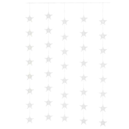 Vidaxl Cortina De Luces Estrellas 200 Leds Blanco Cálido 8 Funciones_3