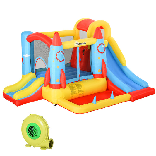 Castillo Inflable Outsunny Tejido Oxford Y Poliéster Multicolor 330x265x185 Cm_0