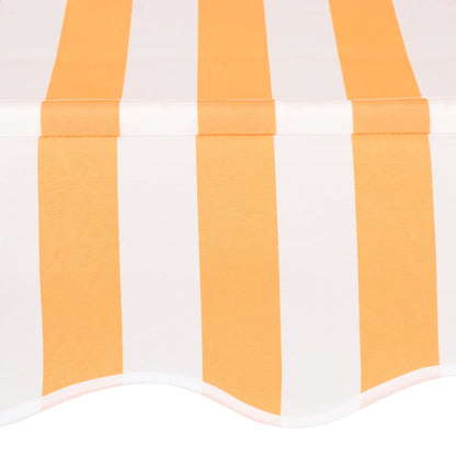 Toldo Manual Retráctil 150 Cm Naranja Y Blanco A Rayas_3