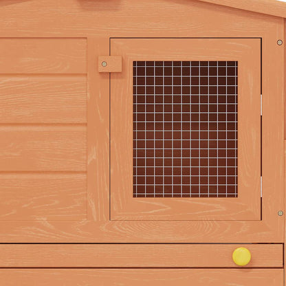 Casa De Animales Pequeños Jaula Conejera Con Tejados Madera_4