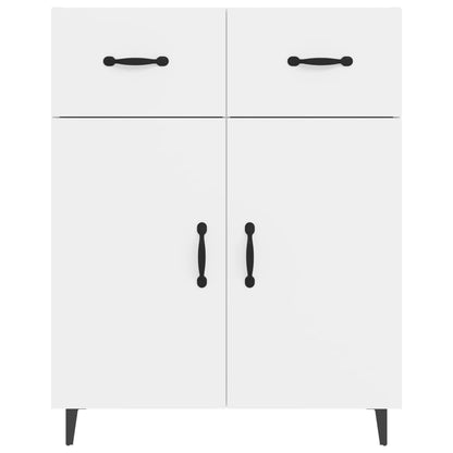 Aparador De Madera Contrachapada Blanco Brillante 69,5x34x90 Cm / Vetonek_0