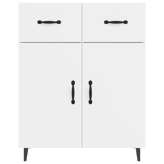 Aparador De Madera Contrachapada Blanco Brillante 69,5x34x90 Cm / Vetonek_0
