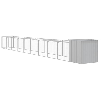 Caseta Perro Corral Acero Galvanizado Gris Claro 110x1017x110cm_4