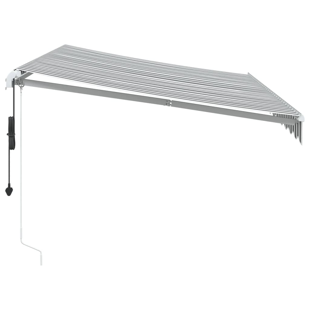 Toldo Retráctil Automático Gris Antracita Y Blanco 350x250 Cm_3