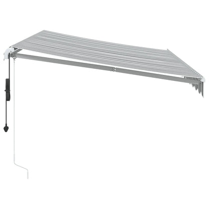 Toldo Retráctil Automático Gris Antracita Y Blanco 350x250 Cm_3