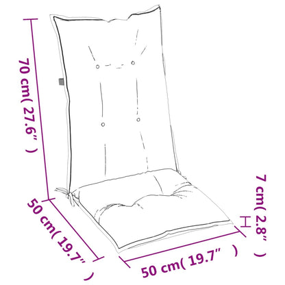 Vidaxl Cojín Silla De Jardín Respaldo Alto 2 Uds Tela Crema 120x50x7cm_2