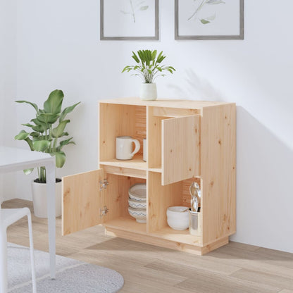 Aparador De Madera Maciza De Pino 74x35x80 Cm / Vetonek_1