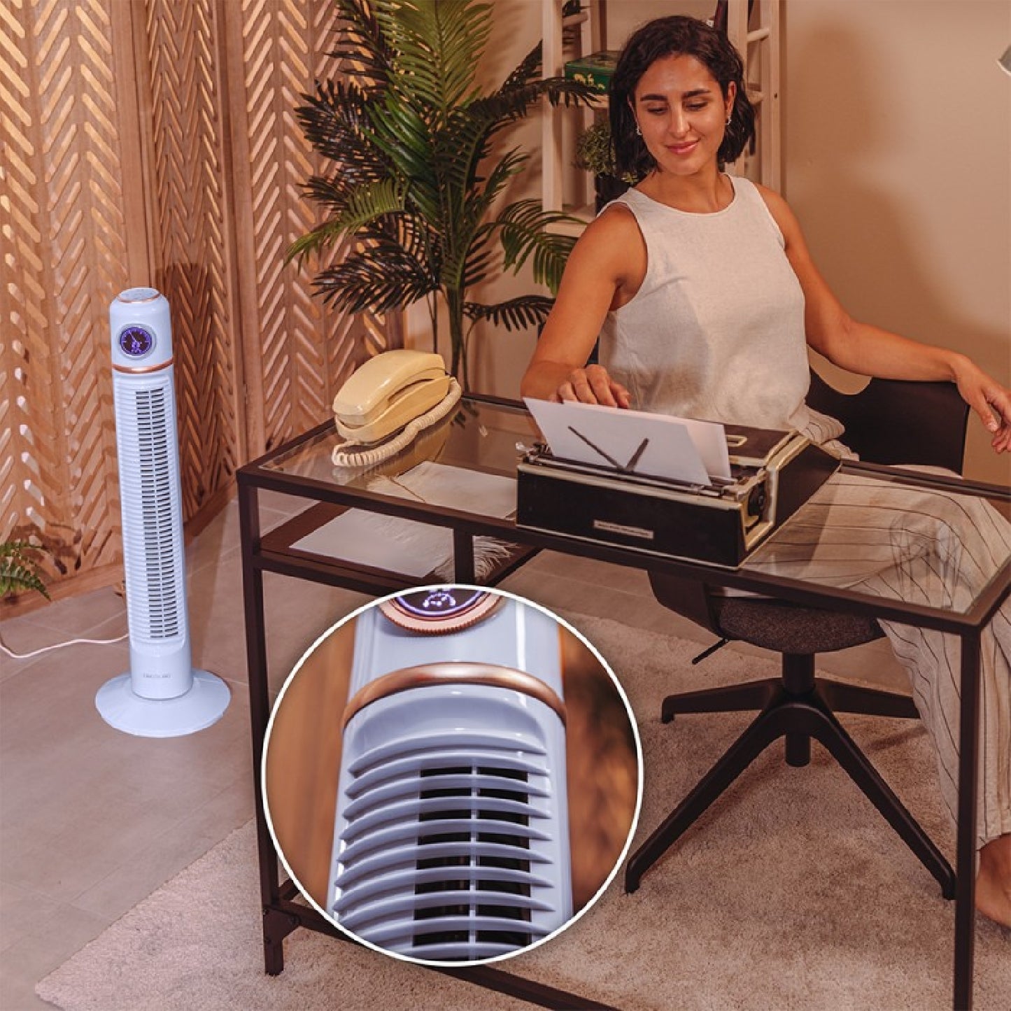 Cecotec Ventilador De Torre Energysilence 1090 Skyline Retro Smart Blue Cecotec_3