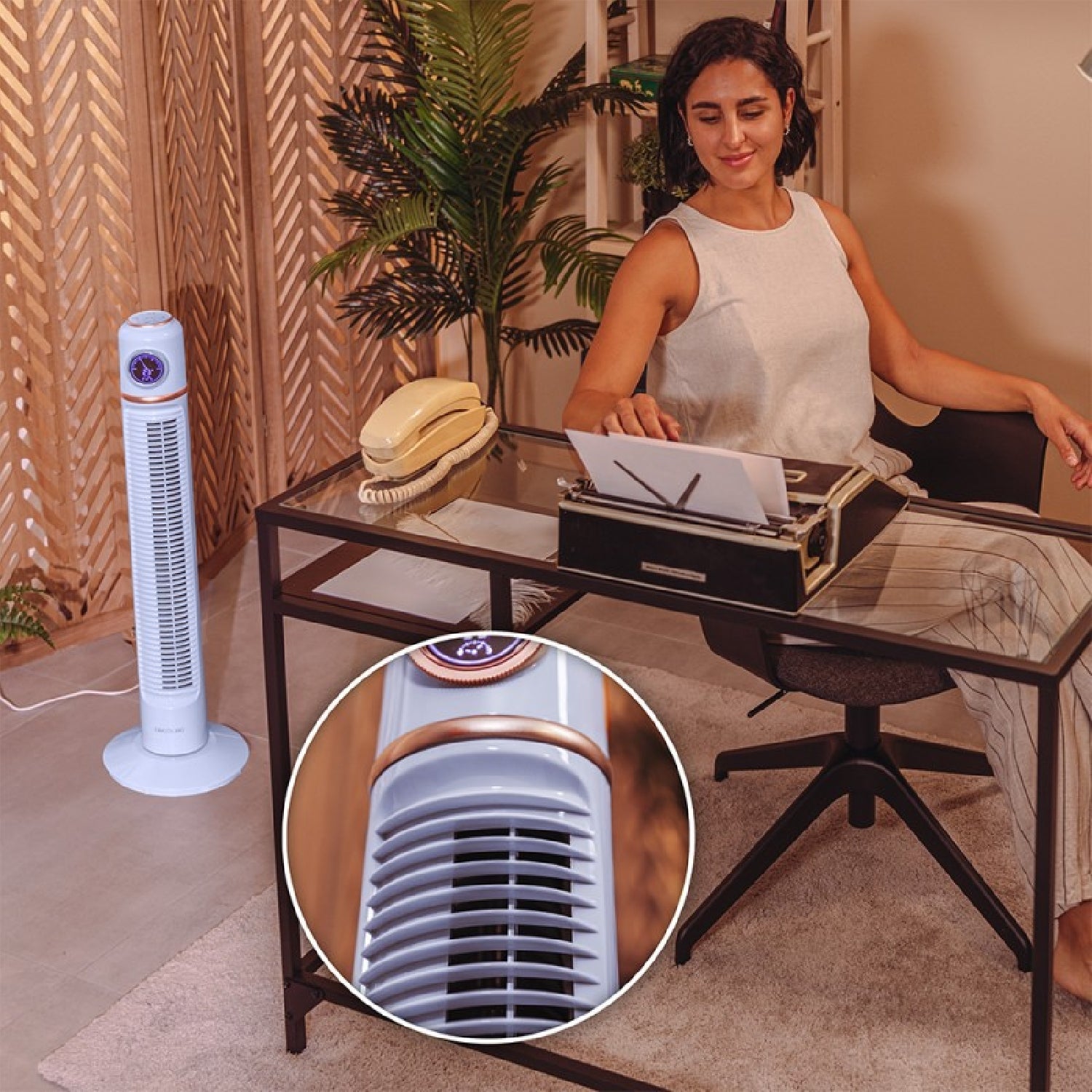 Cecotec Ventilador De Torre Energysilence 1090 Skyline Retro Smart Blue Cecotec_3
