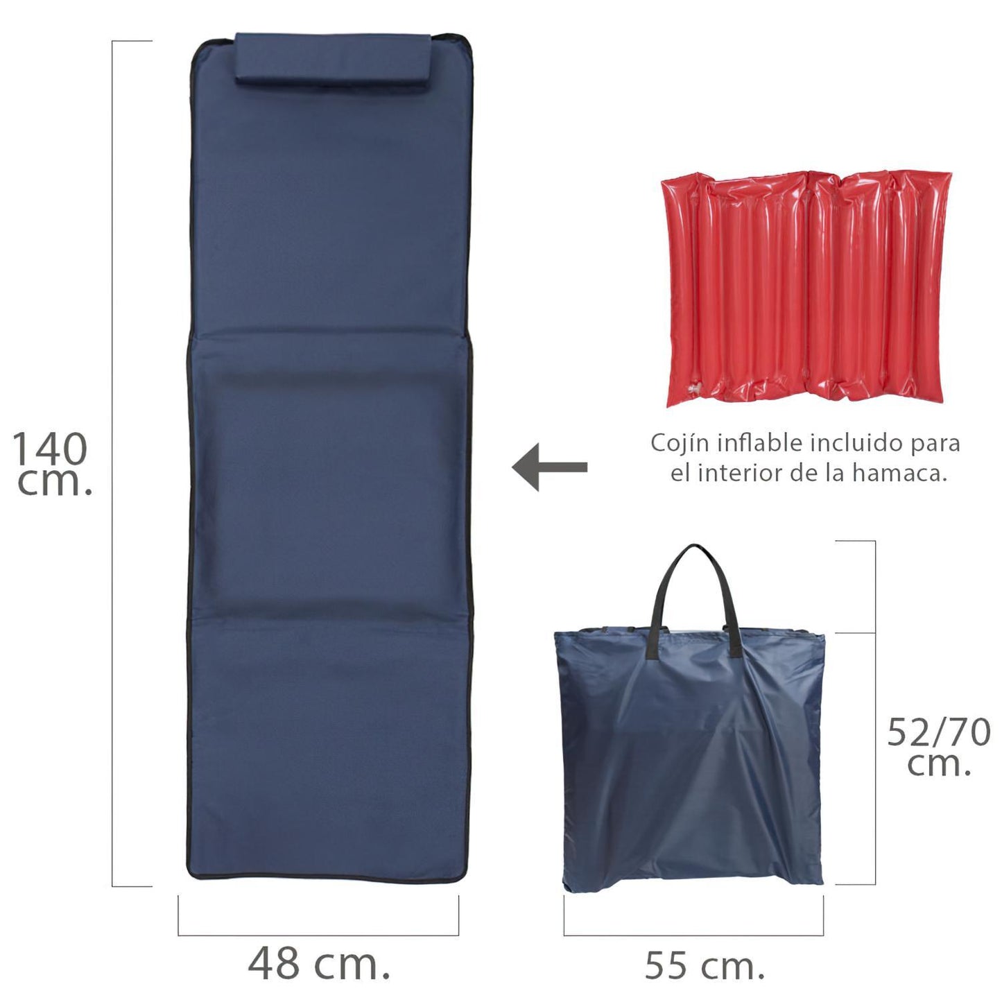 Esterilla Playa Acolchada Reclinable Con Respaldo Plegable_1