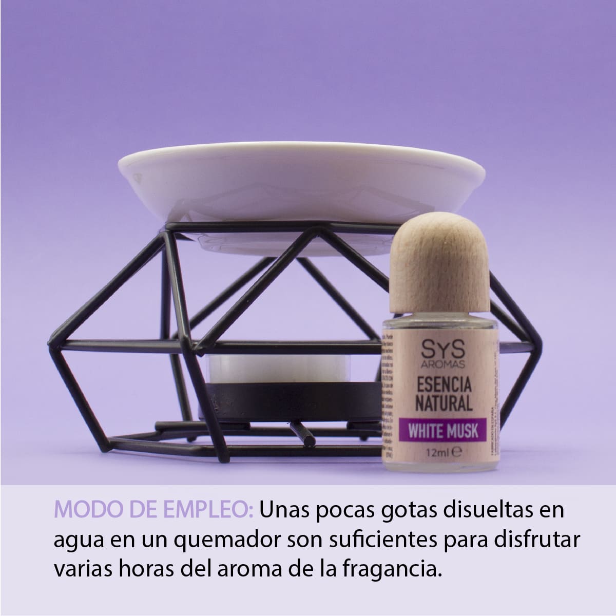 Esencia Natural White Musk SYS Aromas 12 ml | Aroma Floral y Fresco | Para Quemadores y Humidificadores_1