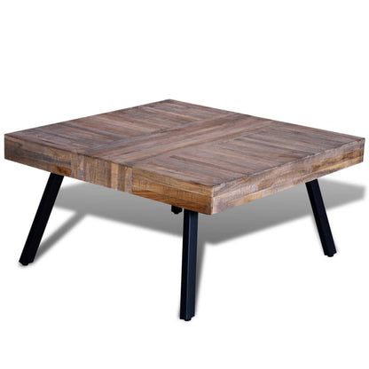 Mesa De Centro Cuadrada Madera De Teca Reciclada_0