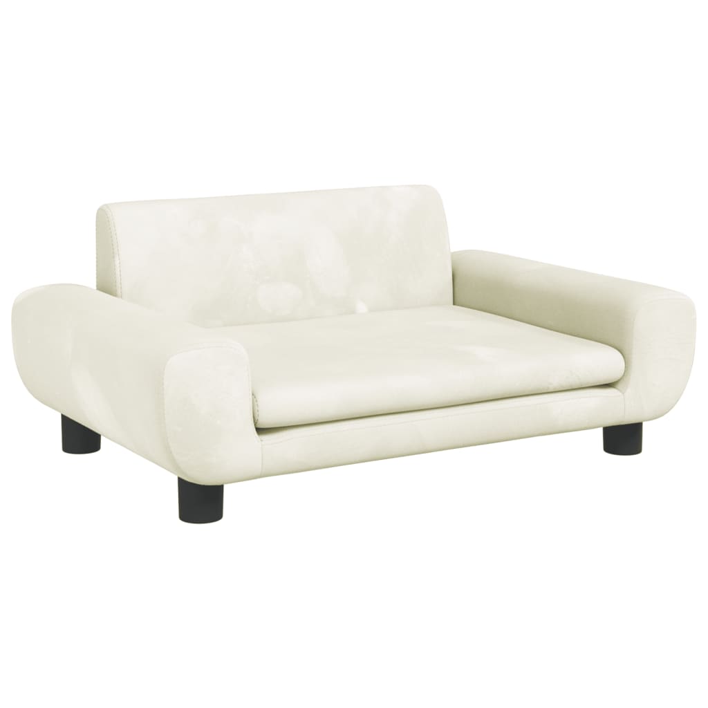 Cama Para Perros De Terciopelo Crema 70x45x33 Cm / Vetonek_3