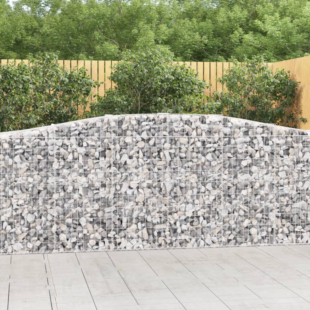 Cestas De Gaviones 15 Uds Forma De Arco Hierro 400x50x100/120cm_1