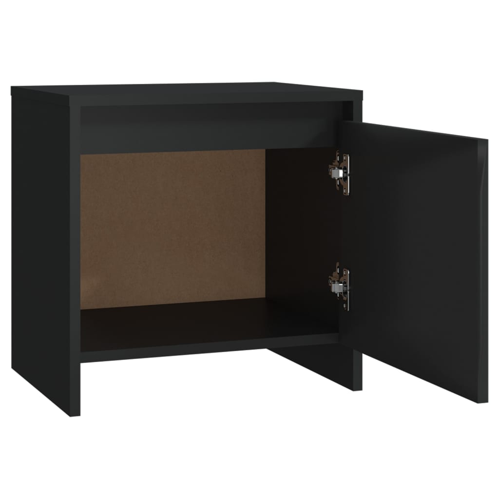 Mesita De Noche Madera De Ingeniería Negro 45x34x44,5 Cm_4