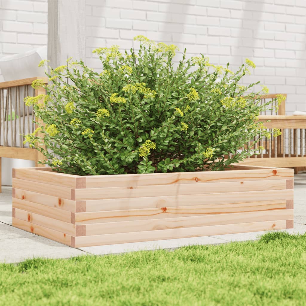 Jardinera De Madera Maciza De Pino 90x60x23 Cm_1