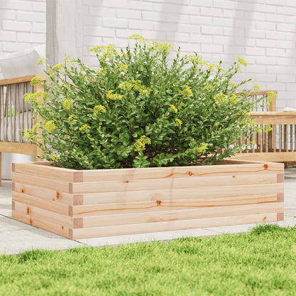 Jardinera De Madera Maciza De Pino 90x60x23 Cm_1