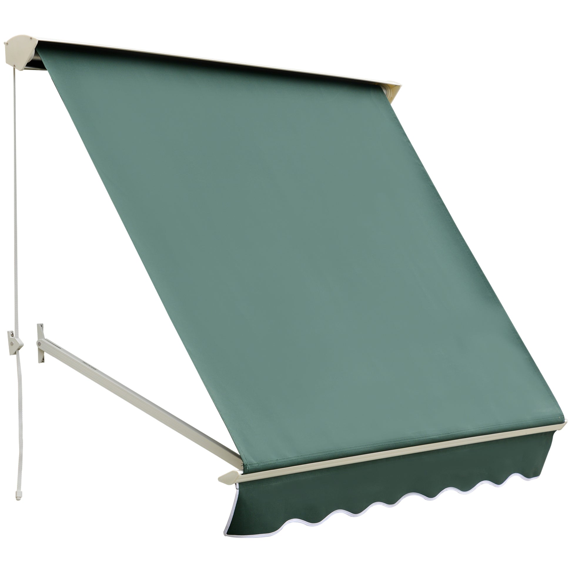 Outsunny Toldo Manual De Aluminio Ventana Exterior Ángulo Ajustable Impermeable_0