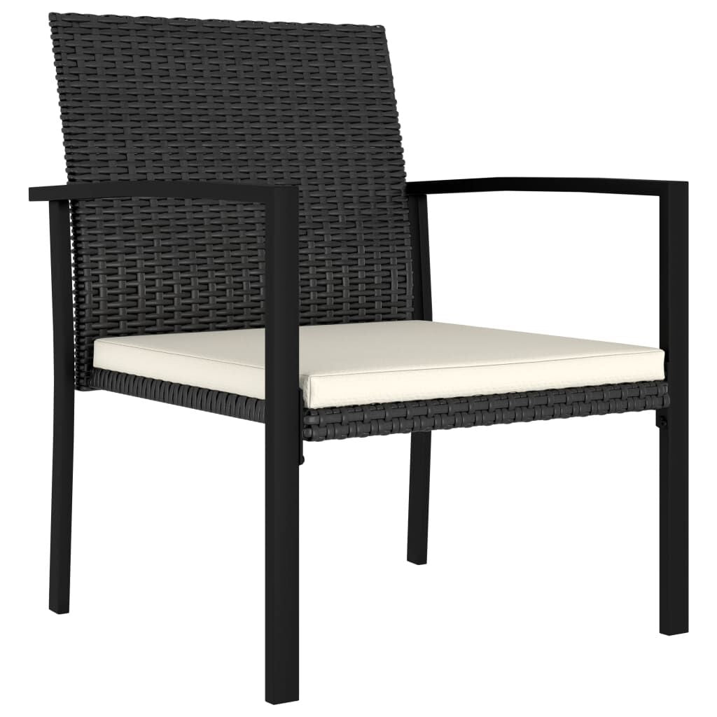 Vidaxl Sillas De Comedor De Jardín 4 Unidades Ratán Sintético Negro_1