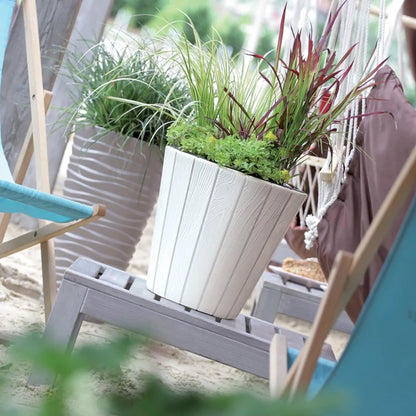 Maceta Woode 21l., Dimensiones (mm) 348x348x325, Color Blanco_2