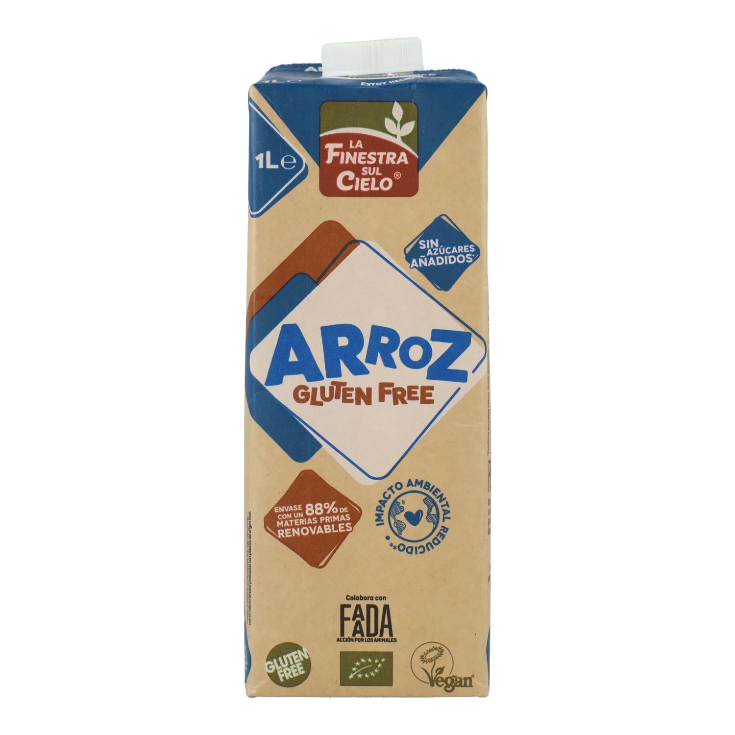 Bebida de Arroz Sin Gluten Bio La Finestra Sul Cielo 1 L