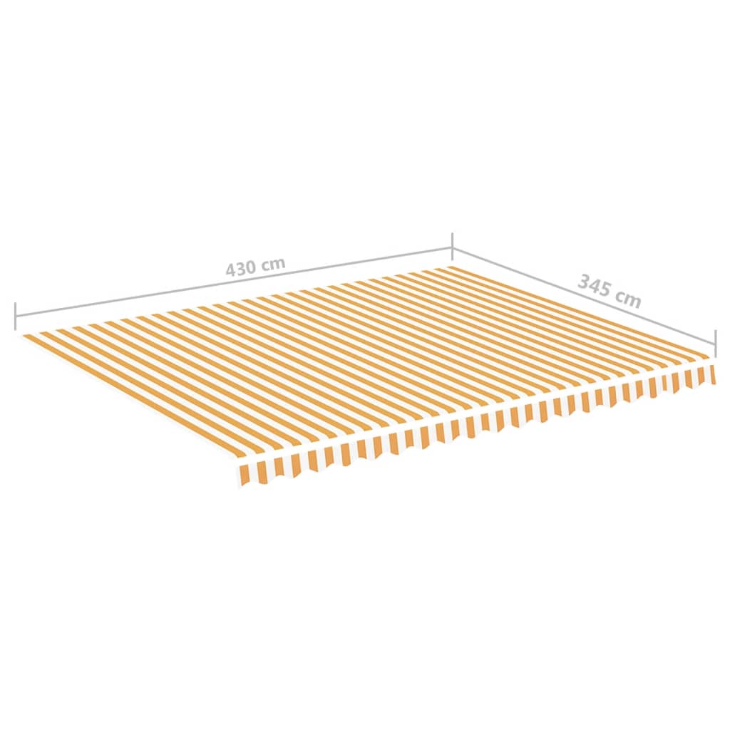 Tela De Repuesto Para Toldo Amarillo Y Blanco 4,5x3,5 M Poliéster_5
