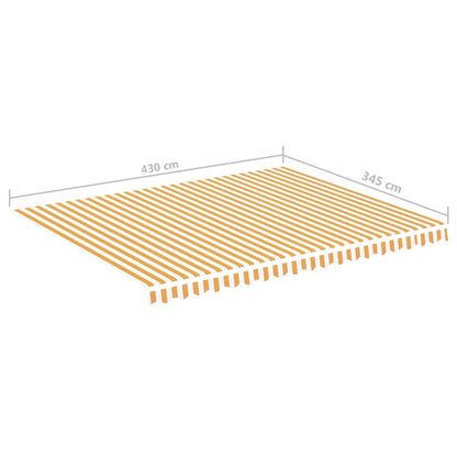 Tela De Repuesto Para Toldo Amarillo Y Blanco 4,5x3,5 M Poliéster_5