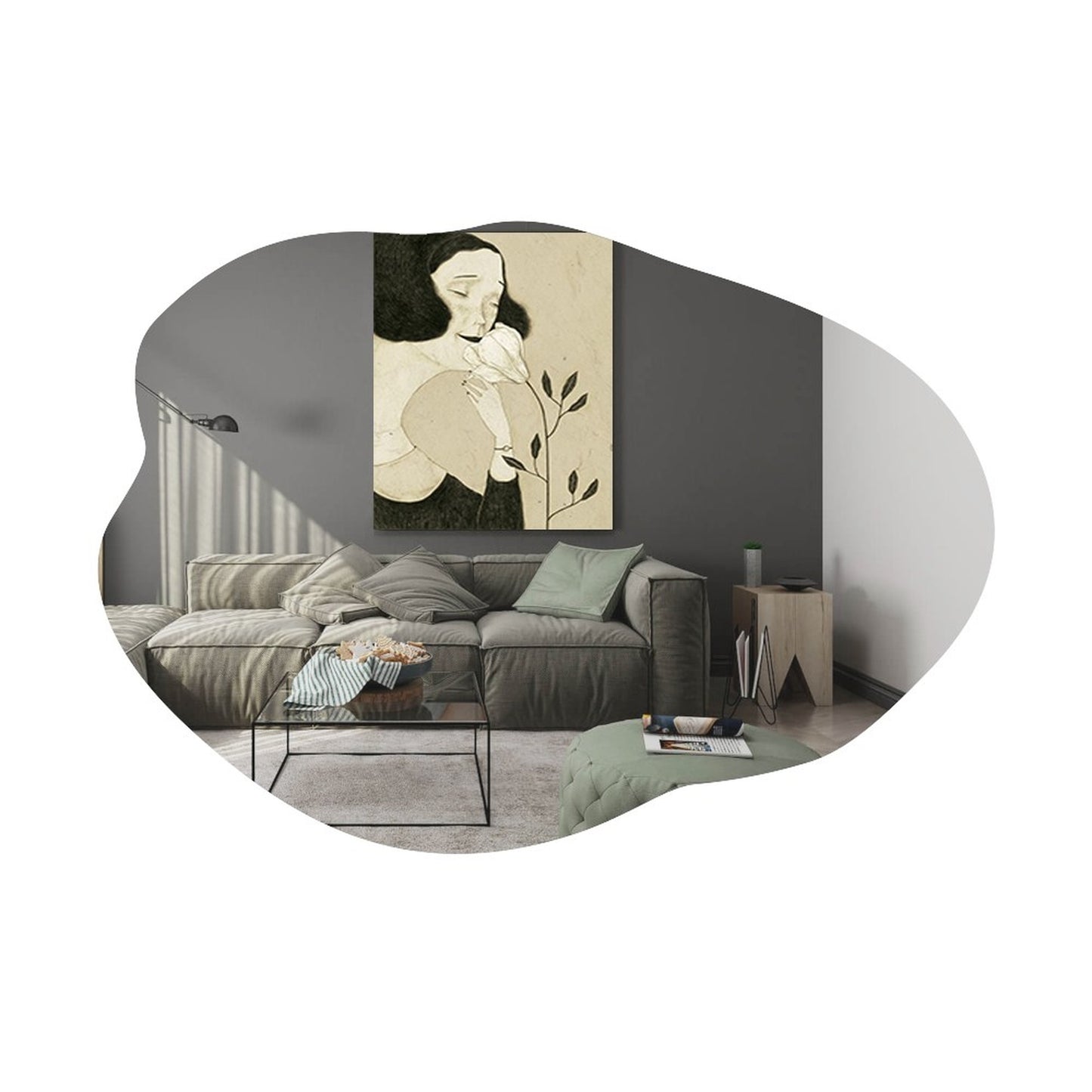 Espejo Decorativo De Baño Forma De Nube_4