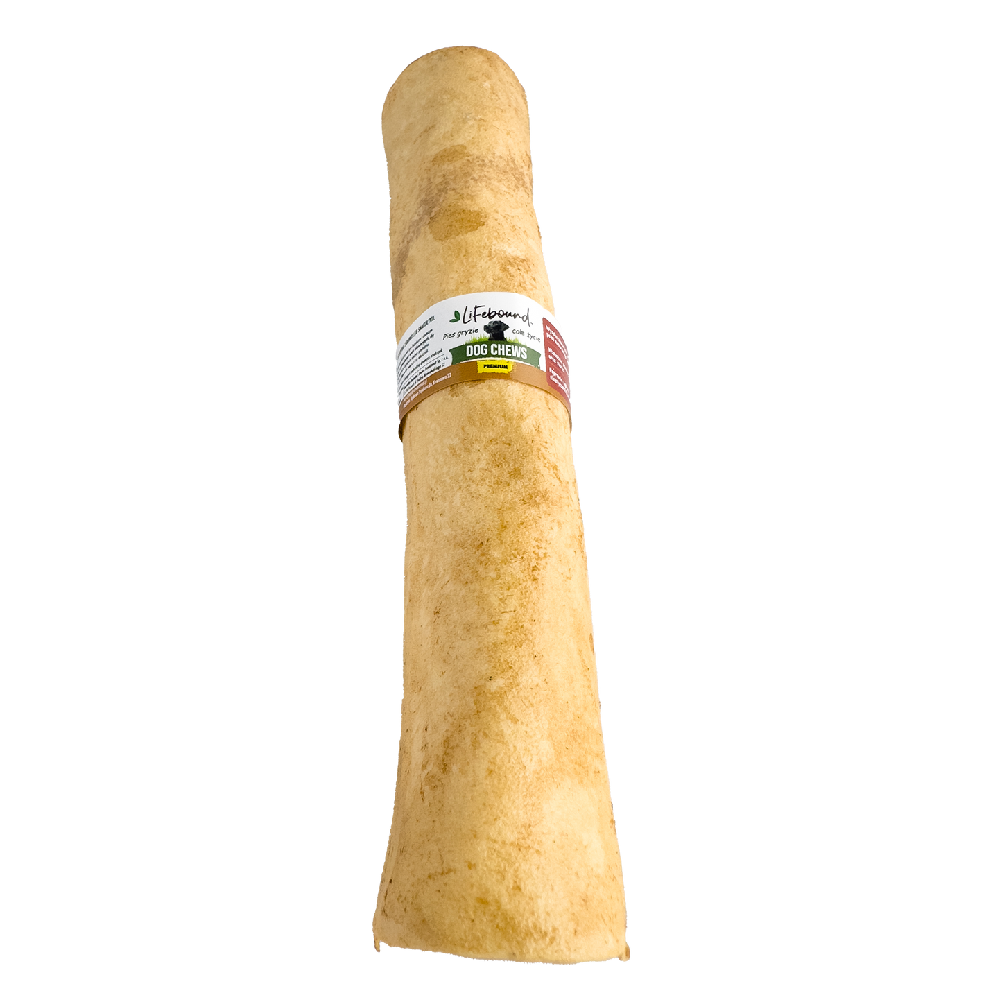 Lifebound - Hueso Masticable Natural Para Perros De Piel De Ternera Con Sabor A Mantequilla De Maní - 10 uds - XXL