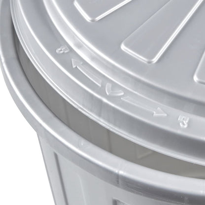 Cubo De Basura / Papelera Polivalente Con Tapa Cerrable, Pequeño, Plástico Resistente (pp), 7 l, Mats, Plateado