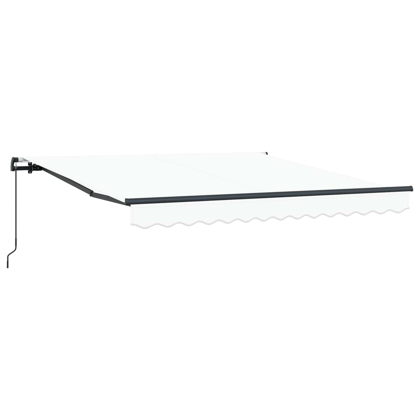 Toldo Retráctil Blanco 350 X 250 Cm Poliéster Y Aluminio_0