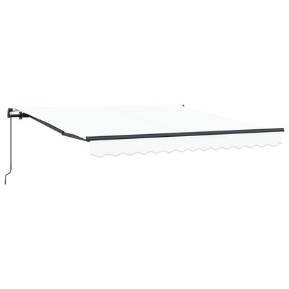 Toldo Retráctil Blanco 350 X 250 Cm Poliéster Y Aluminio_0